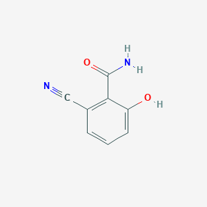 molecular formula C8H6N2O2 B14832239 2-Cyano-6-hydroxybenzamide 