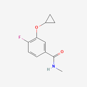 molecular formula C11H12FNO2 B14832246 3-Cyclopropoxy-4-fluoro-N-methylbenzamide 