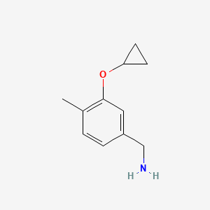 molecular formula C11H15NO B14832248 (3-Cyclopropoxy-4-methylphenyl)methanamine 