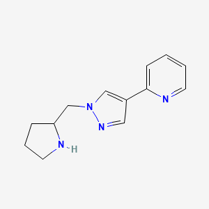 2-(1-(pyrrolidin-2-ylmethyl)-1H-pyrazol-4-yl)pyridine