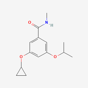 molecular formula C14H19NO3 B14832285 3-Cyclopropoxy-5-isopropoxy-N-methylbenzamide 