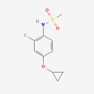 molecular formula C10H12INO3S B14832331 N-(4-Cyclopropoxy-2-iodophenyl)methanesulfonamide 