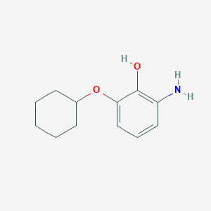 molecular formula C12H17NO2 B14832342 2-Amino-6-(cyclohexyloxy)phenol 