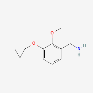 (3-Cyclopropoxy-2-methoxyphenyl)methanamine