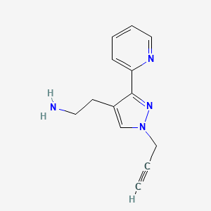 2-(1-(prop-2-yn-1-yl)-3-(pyridin-2-yl)-1H-pyrazol-4-yl)ethan-1-amine