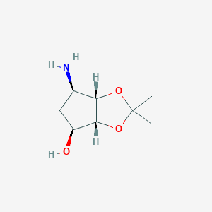 B148324 (3aR,4S,6R,6aS)-6-amino-2,2-dimethyltetrahydro-3aH-cyclopenta[d][1,3]dioxol-4-ol CAS No. 155899-66-4