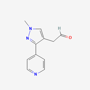 2-(1-methyl-3-(pyridin-4-yl)-1H-pyrazol-4-yl)acetaldehyde