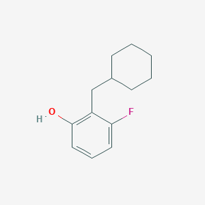 molecular formula C13H17FO B14832407 2-(Cyclohexylmethyl)-3-fluorophenol 