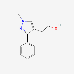 molecular formula C12H14N2O B1483243 2-(1-methyl-3-phenyl-1H-pyrazol-4-yl)ethan-1-ol CAS No. 2092097-06-6
