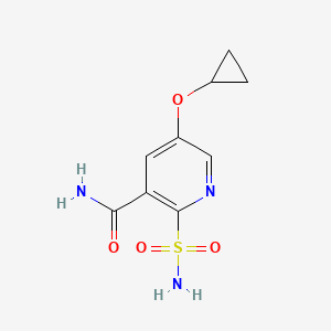 molecular formula C9H11N3O4S B14832432 5-Cyclopropoxy-2-sulfamoylnicotinamide 