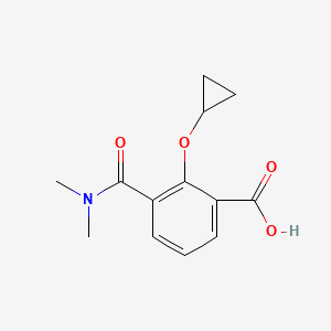 molecular formula C13H15NO4 B14832444 2-Cyclopropoxy-3-(dimethylcarbamoyl)benzoic acid 