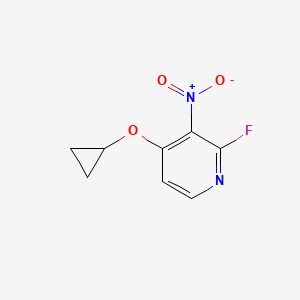 molecular formula C8H7FN2O3 B14832448 4-Cyclopropoxy-2-fluoro-3-nitropyridine 