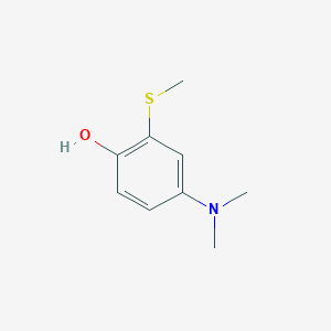 molecular formula C9H13NOS B14832467 4-(Dimethylamino)-2-(methylthio)phenol 