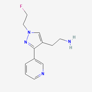 molecular formula C12H15FN4 B1483247 2-(1-(2-fluoroethyl)-3-(pyridin-3-yl)-1H-pyrazol-4-yl)ethan-1-amine CAS No. 2098021-92-0