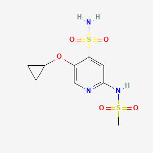 molecular formula C9H13N3O5S2 B14832498 5-Cyclopropoxy-2-(methylsulfonamido)pyridine-4-sulfonamide 