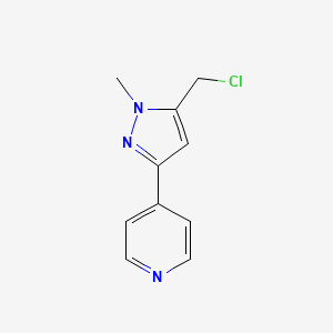 4-(5-(chloromethyl)-1-methyl-1H-pyrazol-3-yl)pyridine