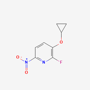 molecular formula C8H7FN2O3 B14832549 3-Cyclopropoxy-2-fluoro-6-nitropyridine 