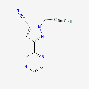 molecular formula C11H7N5 B1483258 1-(prop-2-yn-1-yl)-3-(pyrazin-2-yl)-1H-pyrazole-5-carbonitrile CAS No. 2098104-29-9