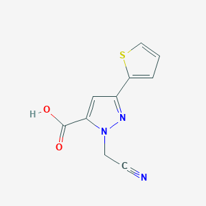 1-(cyanomethyl)-3-(thiophen-2-yl)-1H-pyrazole-5-carboxylic acid