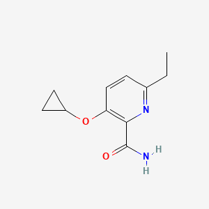 molecular formula C11H14N2O2 B14832610 3-Cyclopropoxy-6-ethylpicolinamide 