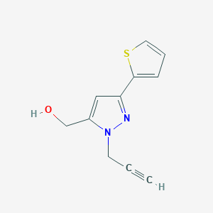 molecular formula C11H10N2OS B1483262 (1-(prop-2-yn-1-yl)-3-(thiophen-2-yl)-1H-pyrazol-5-yl)methanol CAS No. 2090148-33-5