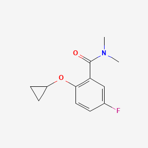 molecular formula C12H14FNO2 B14832630 2-Cyclopropoxy-5-fluoro-N,N-dimethylbenzamide 