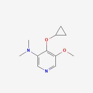 molecular formula C11H16N2O2 B14832645 4-Cyclopropoxy-5-methoxy-N,N-dimethylpyridin-3-amine 