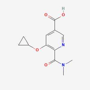 5-Cyclopropoxy-6-(dimethylcarbamoyl)nicotinic acid