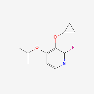 molecular formula C11H14FNO2 B14832650 3-Cyclopropoxy-2-fluoro-4-isopropoxypyridine 