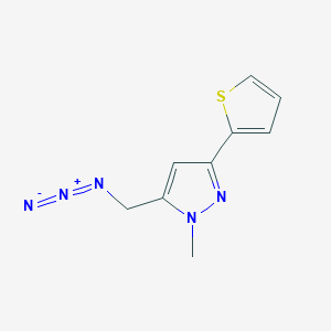 molecular formula C9H9N5S B1483267 5-(叠氮甲基)-1-甲基-3-(噻吩-2-基)-1H-吡唑 CAS No. 2098118-86-4