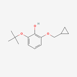 molecular formula C14H20O3 B14832677 2-Tert-butoxy-6-(cyclopropylmethoxy)phenol 