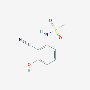 molecular formula C8H8N2O3S B14832687 N-(2-Cyano-3-hydroxyphenyl)methanesulfonamide 