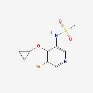 molecular formula C9H11BrN2O3S B14832693 N-(5-Bromo-4-cyclopropoxypyridin-3-YL)methanesulfonamide 