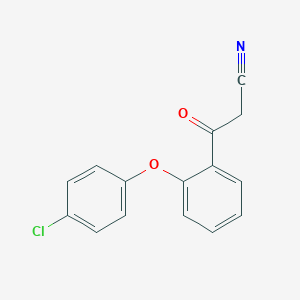 molecular formula C15H10ClNO2 B148327 3-[2-(4-氯苯氧基)苯基]-3-氧代丙腈 CAS No. 136562-69-1