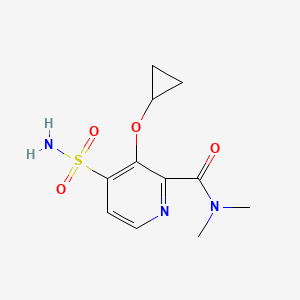 molecular formula C11H15N3O4S B14832717 3-Cyclopropoxy-N,N-dimethyl-4-sulfamoylpicolinamide 