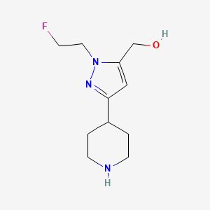 molecular formula C11H18FN3O B1483272 (1-(2-氟乙基)-3-(哌啶-4-基)-1H-吡唑-5-基)甲醇 CAS No. 2098070-70-1