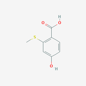 molecular formula C8H8O3S B14832721 4-Hydroxy-2-(methylthio)benzoic acid 