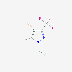 4-bromo-1-(chloromethyl)-5-methyl-3-(trifluoromethyl)-1H-pyrazole