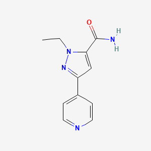 1-ethyl-3-(pyridin-4-yl)-1H-pyrazole-5-carboxamide