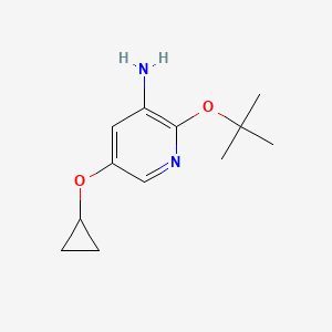 2-Tert-butoxy-5-cyclopropoxypyridin-3-amine