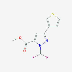 methyl 1-(difluoromethyl)-3-(thiophen-3-yl)-1H-pyrazole-5-carboxylate