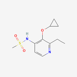 molecular formula C11H16N2O3S B14832863 N-(3-Cyclopropoxy-2-ethylpyridin-4-YL)methanesulfonamide 