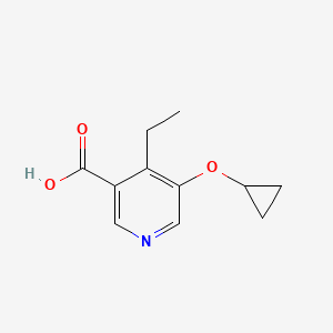 molecular formula C11H13NO3 B14832866 5-Cyclopropoxy-4-ethylnicotinic acid 