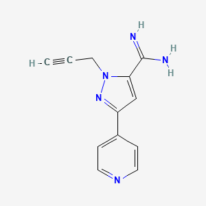 molecular formula C12H11N5 B1483287 1-(prop-2-yn-1-yl)-3-(pyridin-4-yl)-1H-pyrazole-5-carboximidamide CAS No. 2098138-10-2