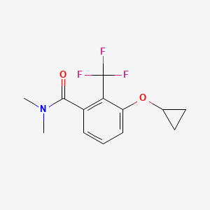 molecular formula C13H14F3NO2 B14832892 3-Cyclopropoxy-N,N-dimethyl-2-(trifluoromethyl)benzamide 