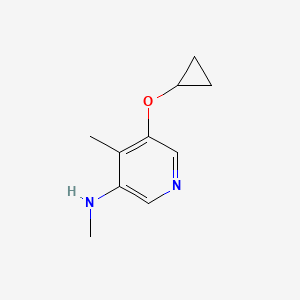 molecular formula C10H14N2O B14832893 5-Cyclopropoxy-N,4-dimethylpyridin-3-amine 