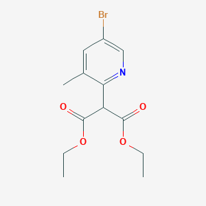 molecular formula C13H16BrNO4 B14832899 Diethyl (5-bromo-3-methylpyridin-2-YL)malonate 