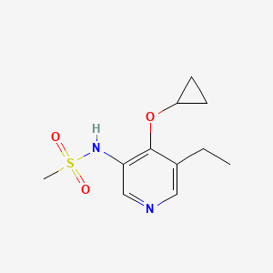 molecular formula C11H16N2O3S B14832900 N-(4-Cyclopropoxy-5-ethylpyridin-3-YL)methanesulfonamide CAS No. 1243474-74-9