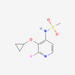 molecular formula C9H11IN2O3S B14832915 N-(3-Cyclopropoxy-2-iodopyridin-4-YL)methanesulfonamide 