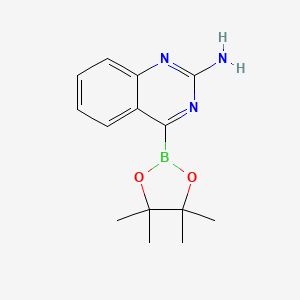 molecular formula C14H18BN3O2 B14832936 2-Aminoquinazolin-4-ylboronic acid pinacol ester 